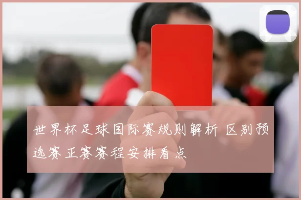 世界杯足球国际赛规则解析 区别预选赛正赛赛程安排看点